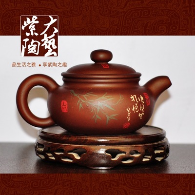 建水紫陶的經典之作 大藝紫陶沈衛旭書畫紫陶壺與仿古紫壺茶具鑒賞