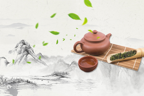 中國(guó)風(fēng)茶背景與茶館文化